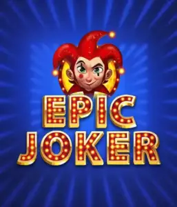 Step into the colorful world of the Epic Joker game by Relax Gaming, featuring a cheerful joker with a vivid hairstyle set against a luminous blue background. This image depicts the fun and excitement of classic slots, perfect for those who love traditional gameplay, providing a captivating adventure.